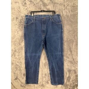 Rustler Mens Regular Fit Straight Leg Denim Jeans Medium Wash Blue 40x31